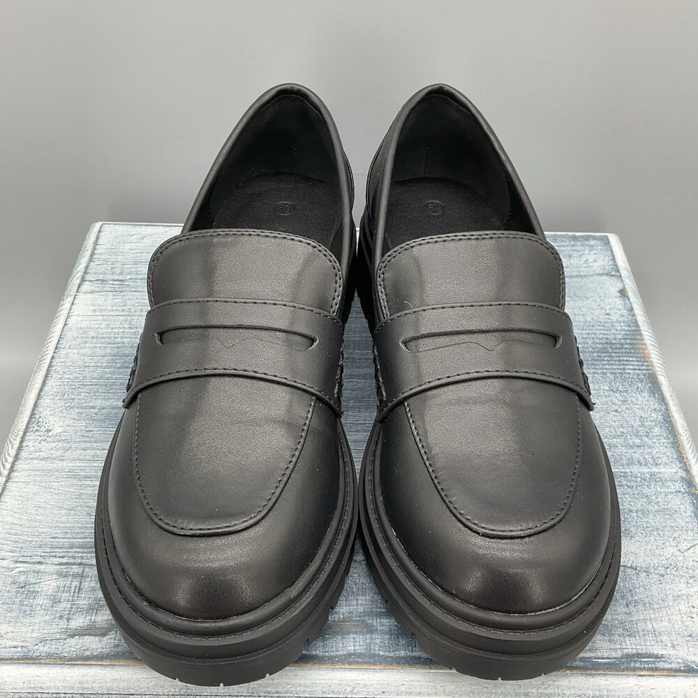 NEW ZBY Women’s Lug Sole Platform Loafers Black Size 6.5 - Picture 3 of 10
